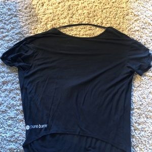 Pure Barre Short Sleeve Open Back Tee Size M